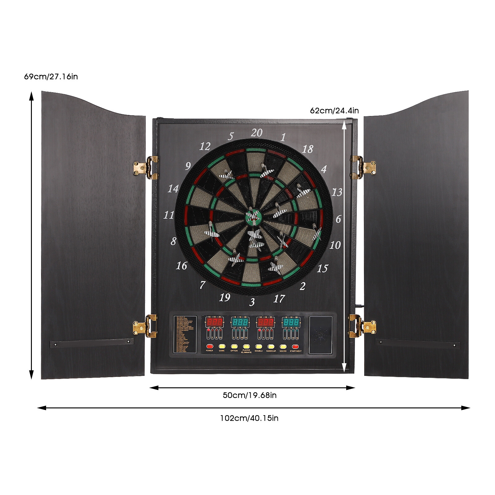 Modern Black Dartboard Cabinet - огляд і ціна Electronic Dartboard Cabinet