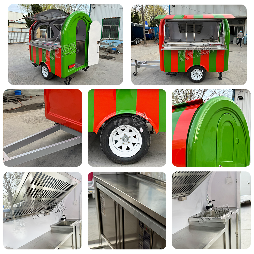 food truck trailer mobile kitc - огляд і ціна Hot Dog Vending Cart