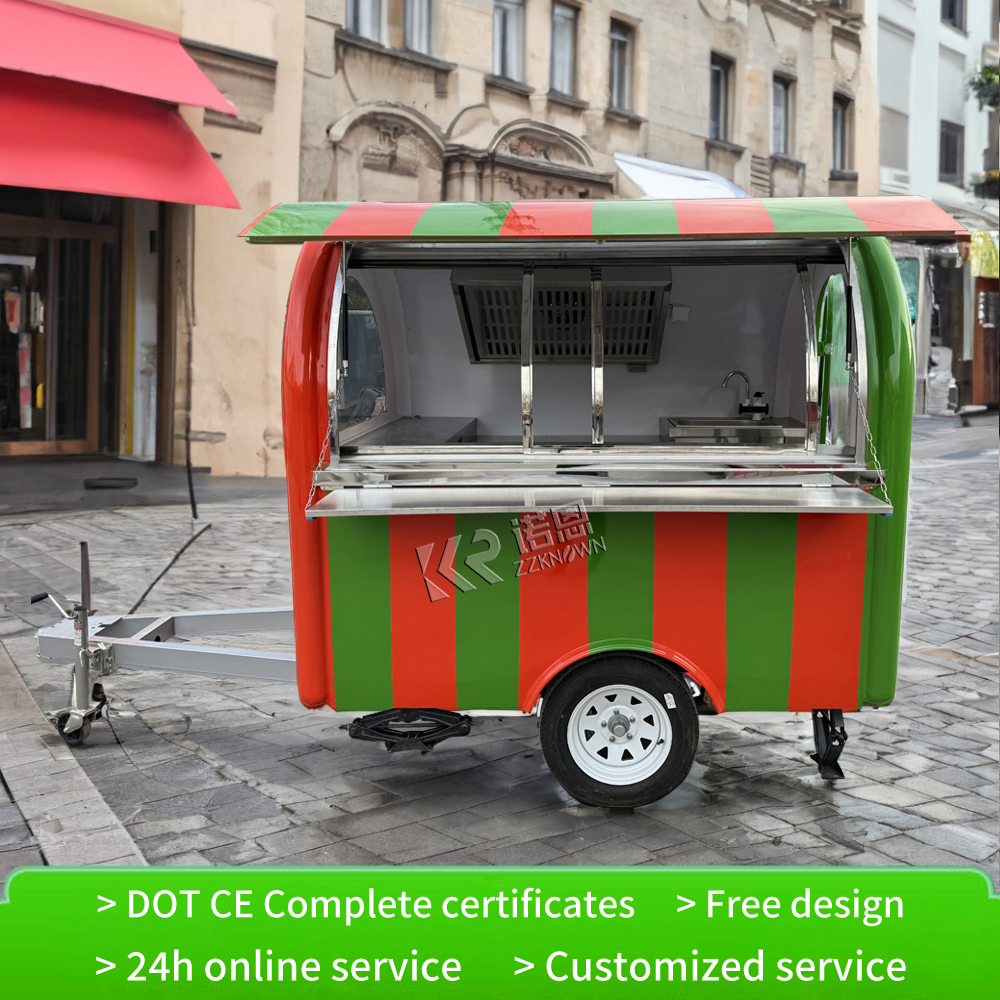 food truck trailer mobile kitc - огляд і ціна Hot Dog Vending Cart