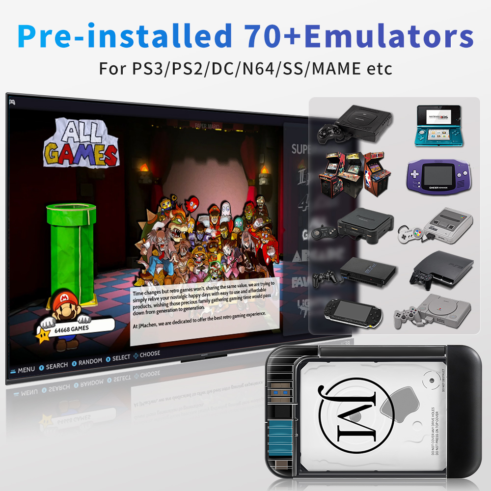 RETROBAT Portable 500G Gaming  - огляд і ціна Arcade X