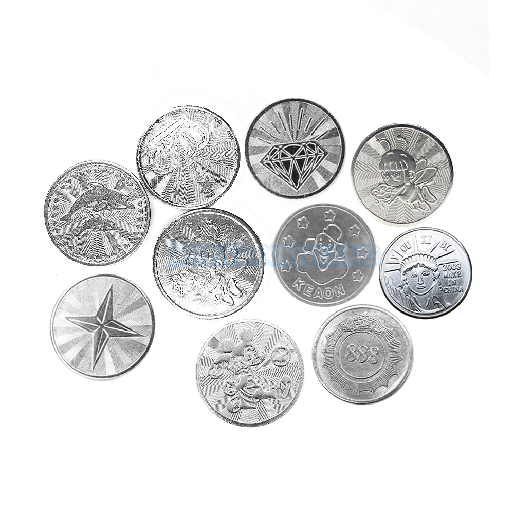 100PCS  Coins Tokens Stainless - огляд і ціна Arcade And Vending