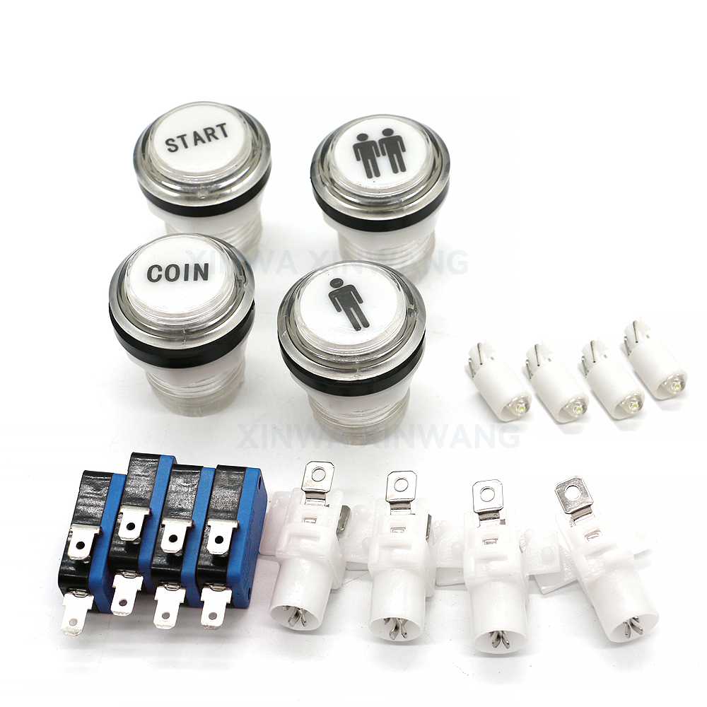 5V 12V Light Push Button 33mm  - огляд і ціна Arcade Button Pcb