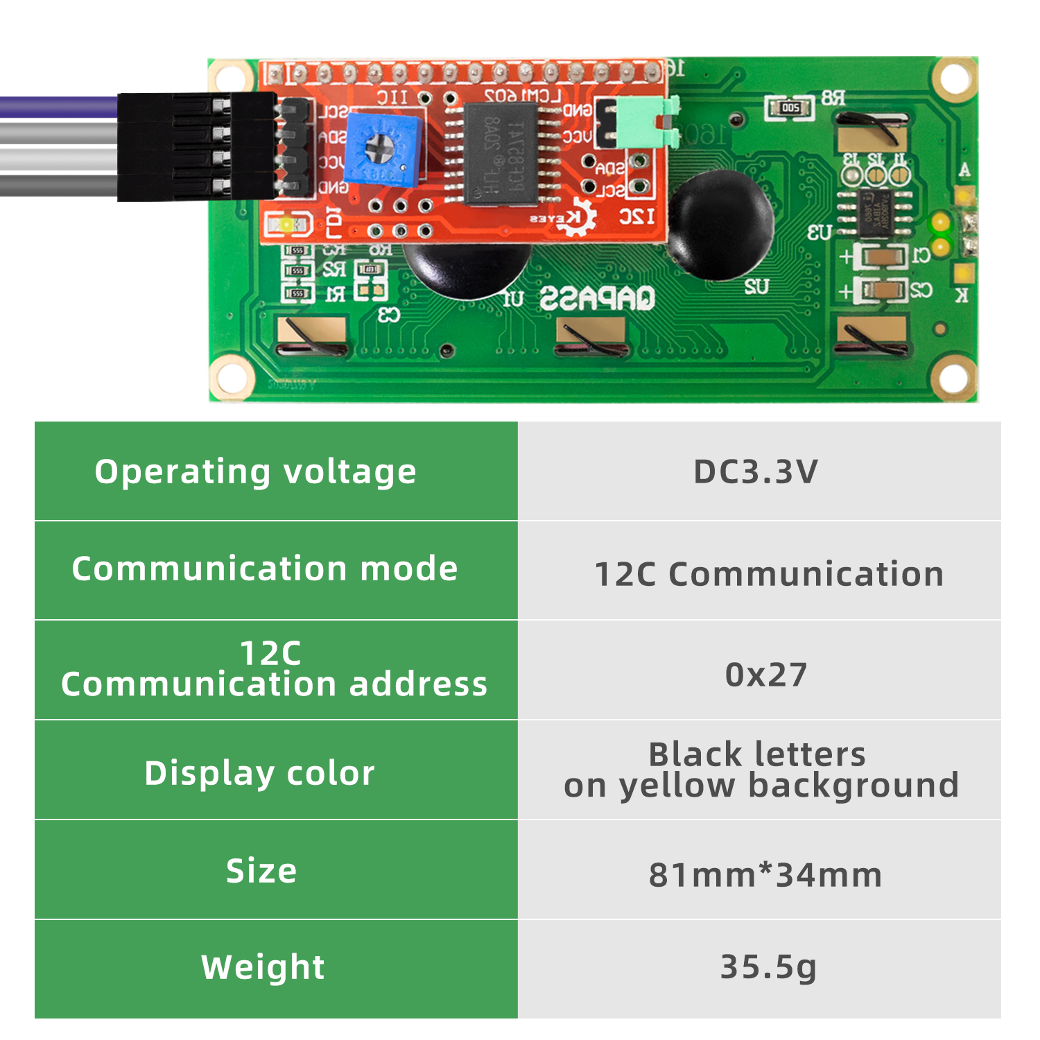 KEYES DC 3.3V LCD1602+I2C Modu - огляд і ціна Arduino Vending Machine Project