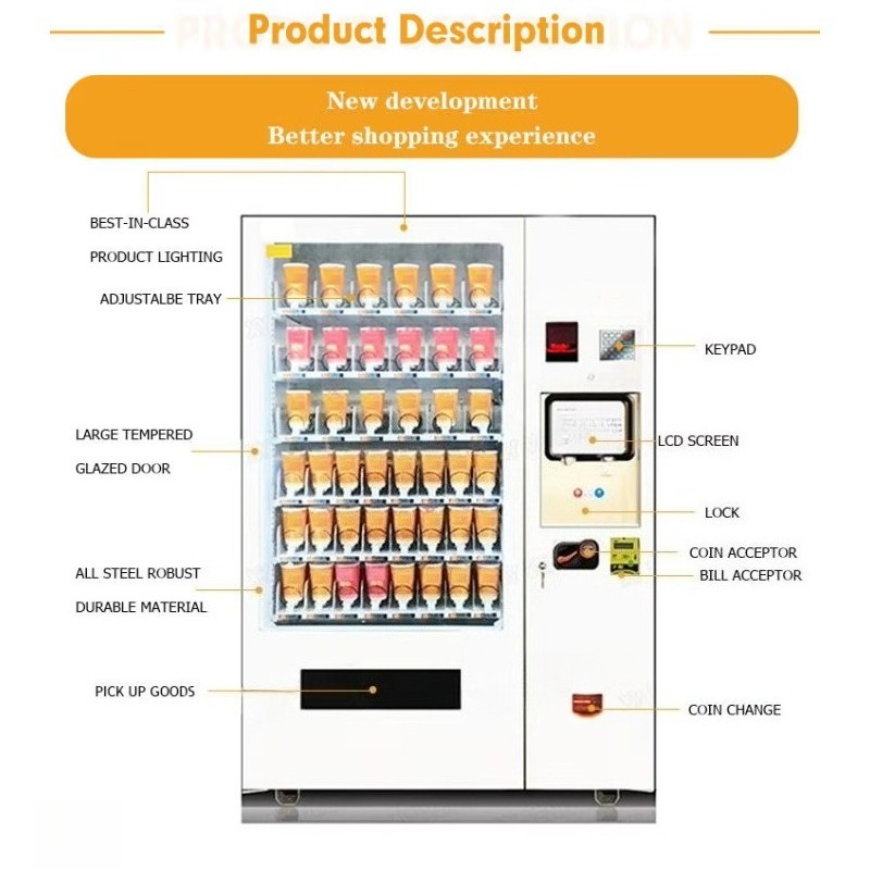 Customized Metal Cup Noodles V - огляд і ціна Vending Machine Qr Code